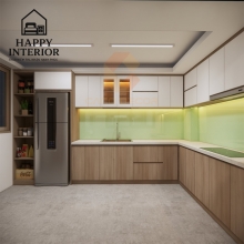 Mẫu Tủ Bếp Gỗ Công Nghiệp MS123