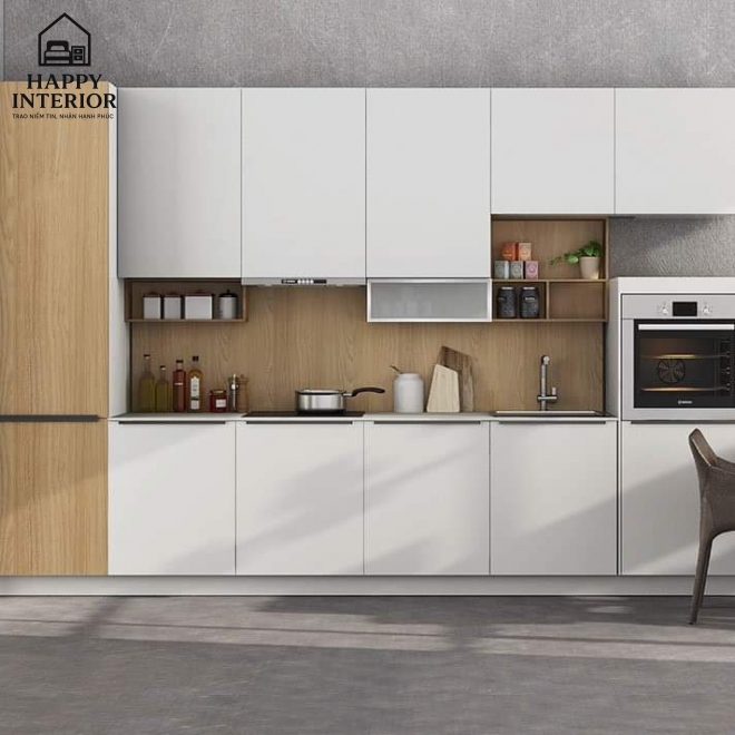 Mẫu Tủ Bếp Gỗ Công Nghiệp MS113