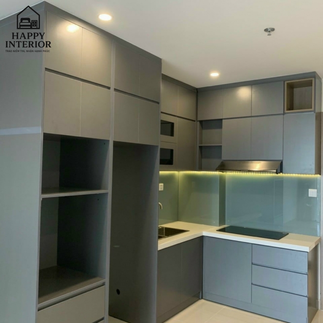 Mẫu Tủ Bếp Gỗ Công Nghiệp MS114