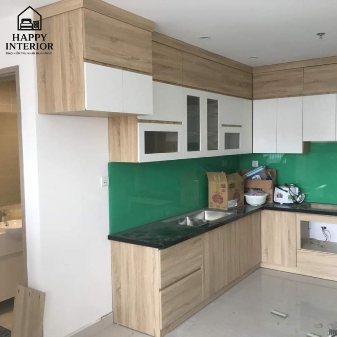 Mẫu Tủ Bếp Gỗ Công Nghiệp MS115