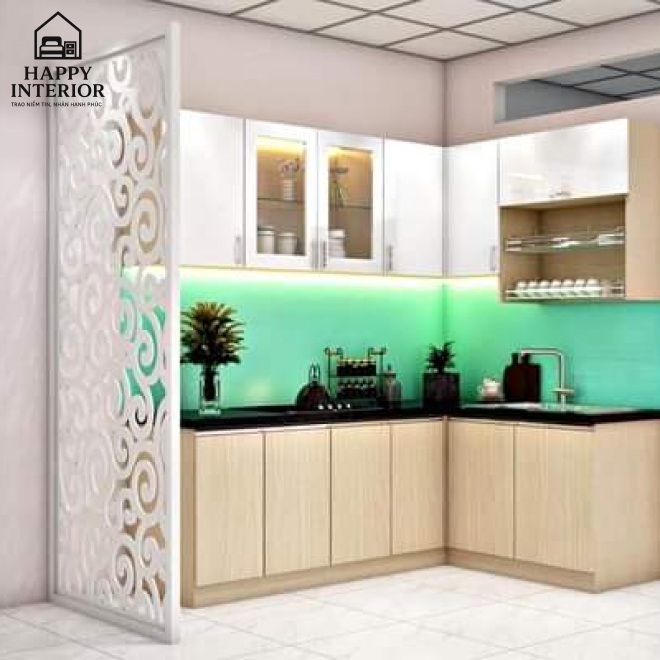 Mẫu Tủ Bếp Gỗ Công Nghiệp MS116