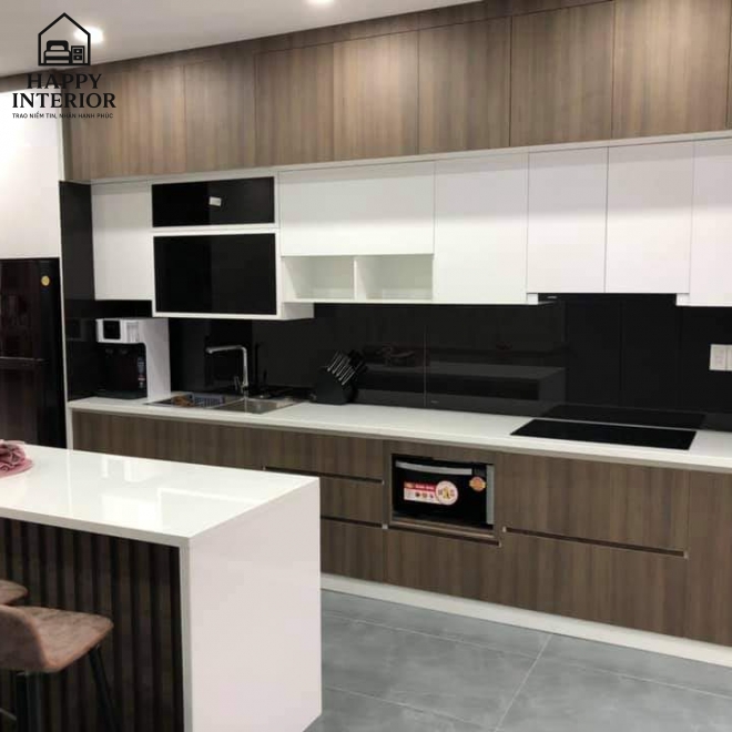 Mẫu Tủ Bếp Gỗ Công Nghiệp MS117